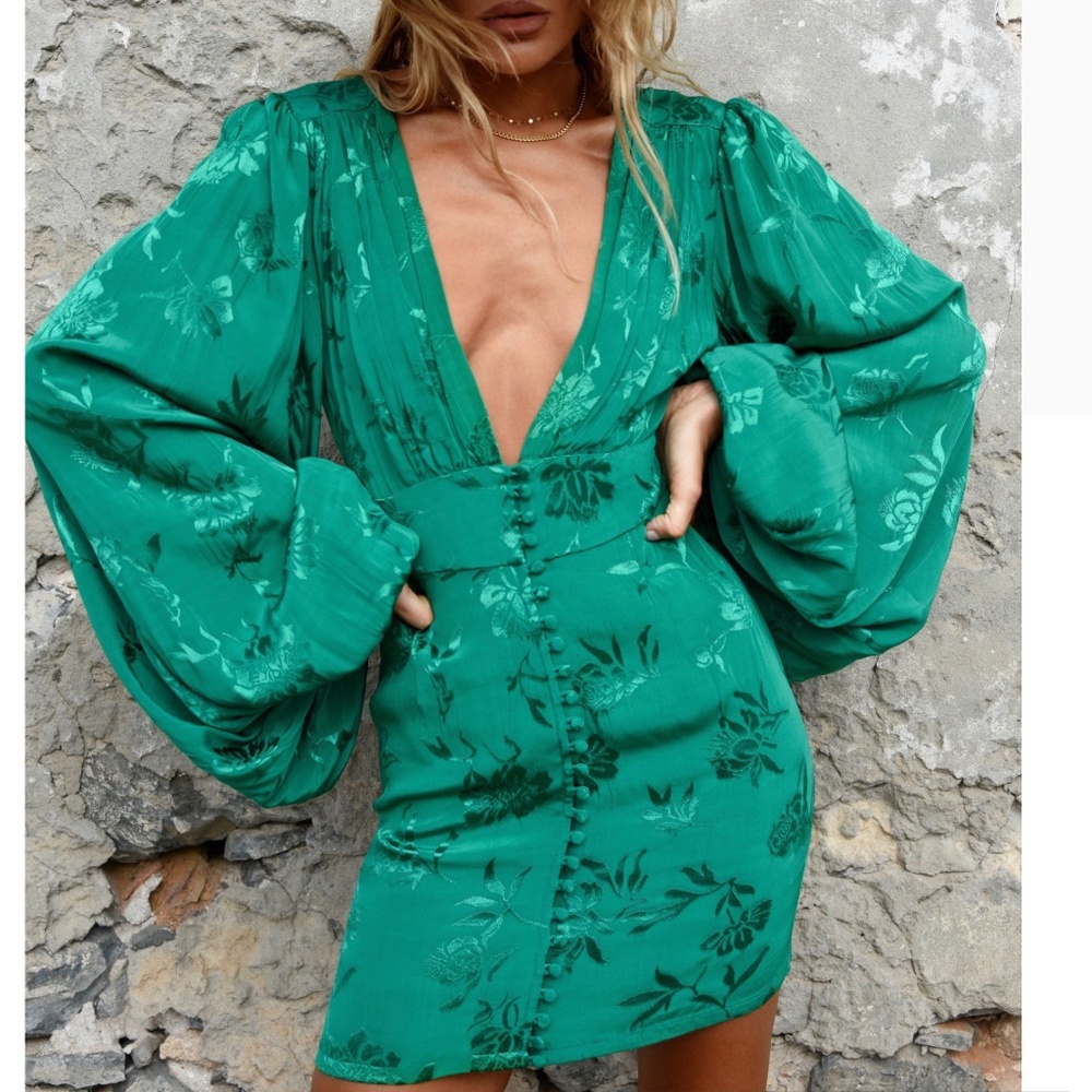 Rat & Boa Isabella Dress Green Size L